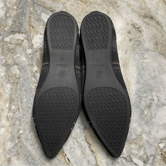 VIVAIA Pointed-Toe Ballet Flats (Aria) Knit Slip On Flats Black/Gray Women’s 37 - Picture 10 of 11